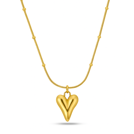 Heart Ball Pendant Necklace – Dainty Love Charm Jewelry Gift-0